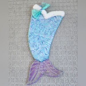Mermaid Tail Christmas Stocking with Bow